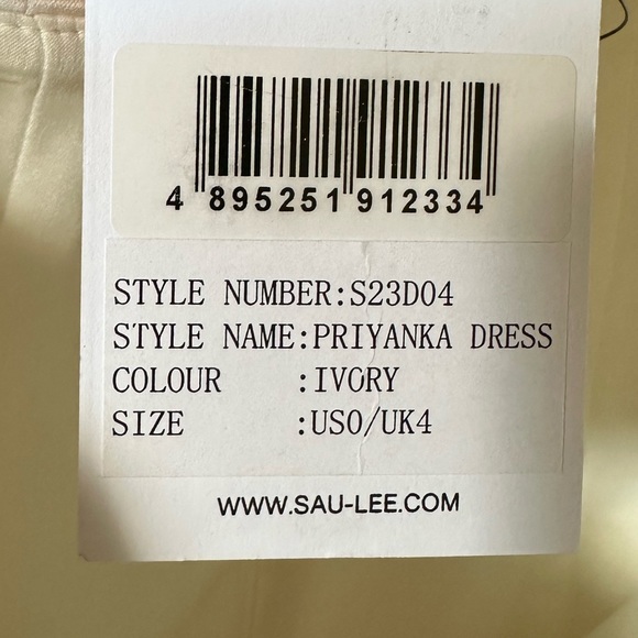 Revolve SAU LEE Priyanka Dress in Ivory NWT US 0 - Picture 7 of 8
